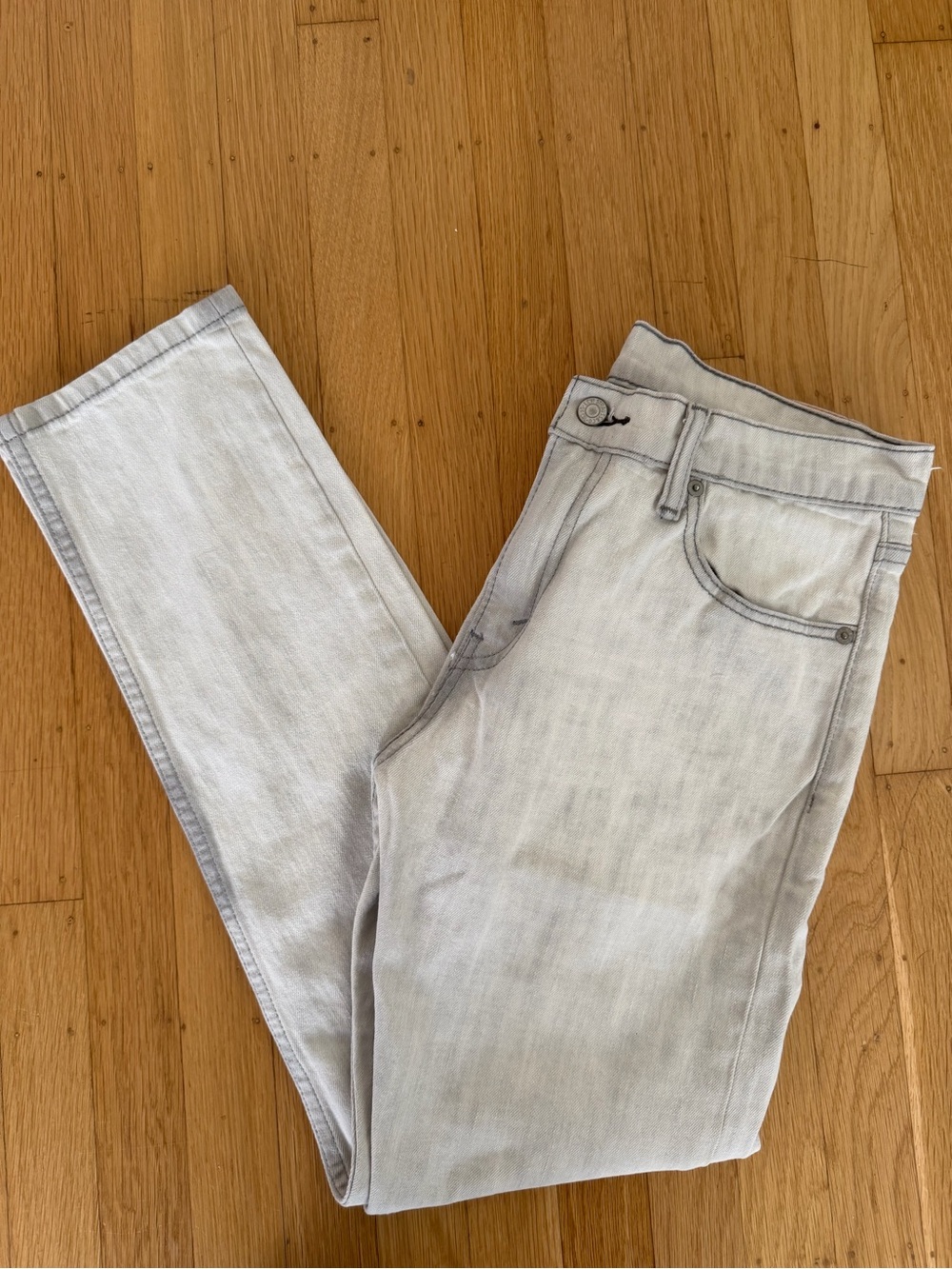 Men’s Levi's 501 Light Gray Washed Slim Jeans